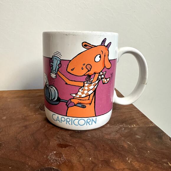 Vintage 90s Capricorn Zodiac Sign Coffee Cup - Picture 2 of 7